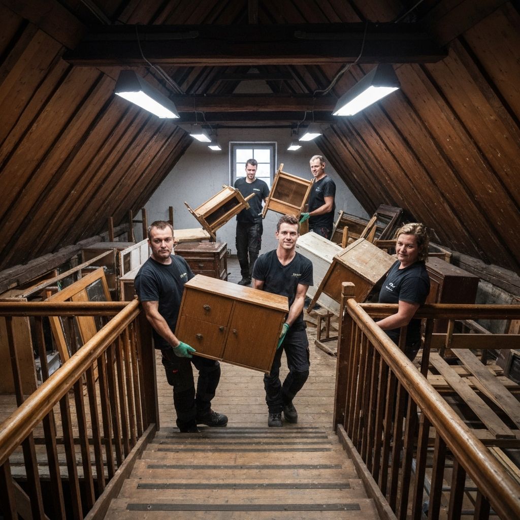 Dachboden Entrümpelung in Arbeit